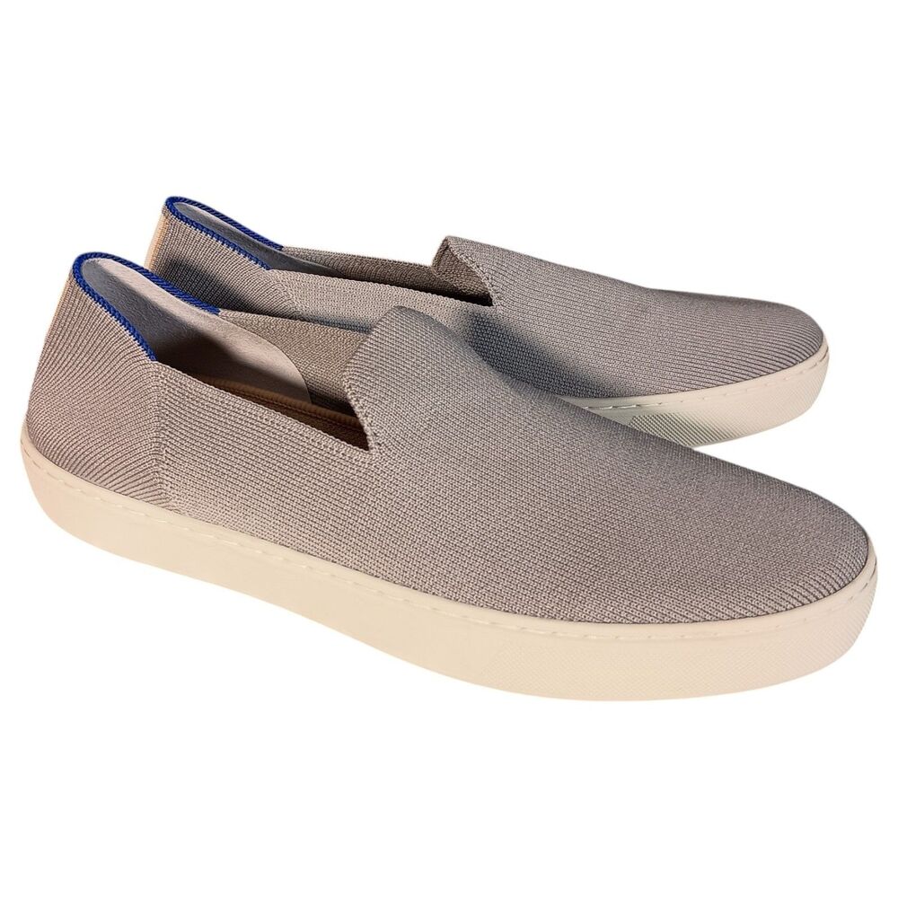 Rothy’s Flats 10 Womens Gray Fabric Loafer Slip On Round Toe Comfort Casual